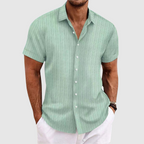 Léandre – Chemise à rayures à manches courtes homme