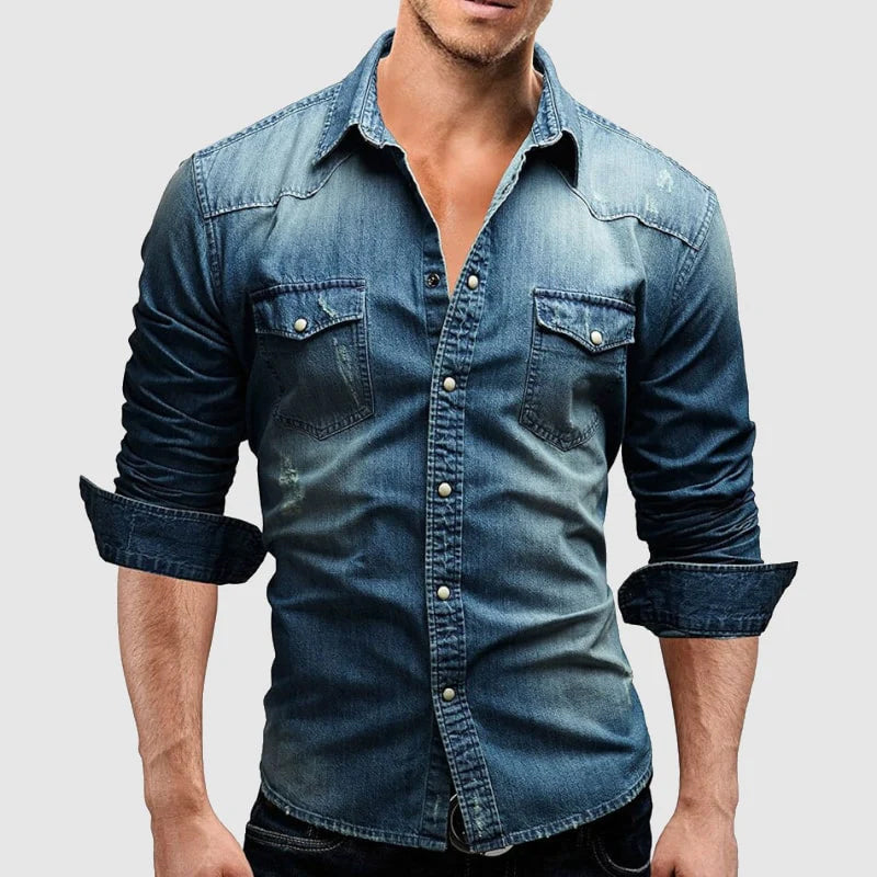 Noé – Chemise en denim à manches longues homme