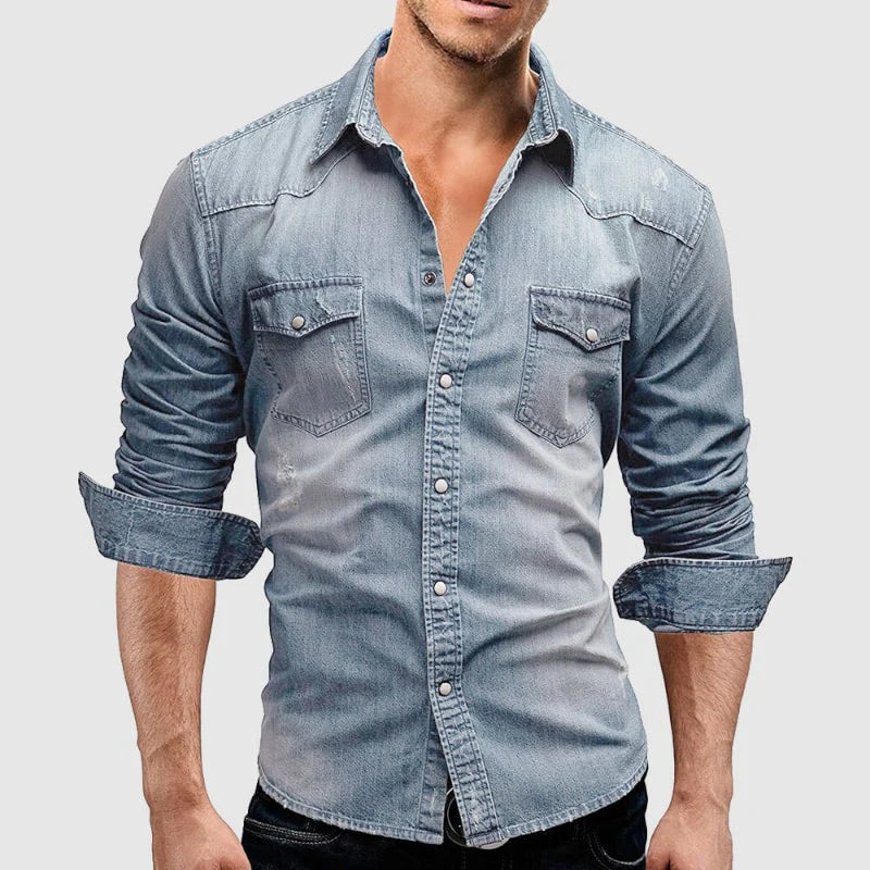 Noé – Chemise en denim à manches longues homme